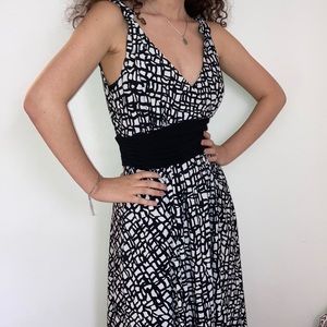 Liz Claiborne Spring Dress, Black & White